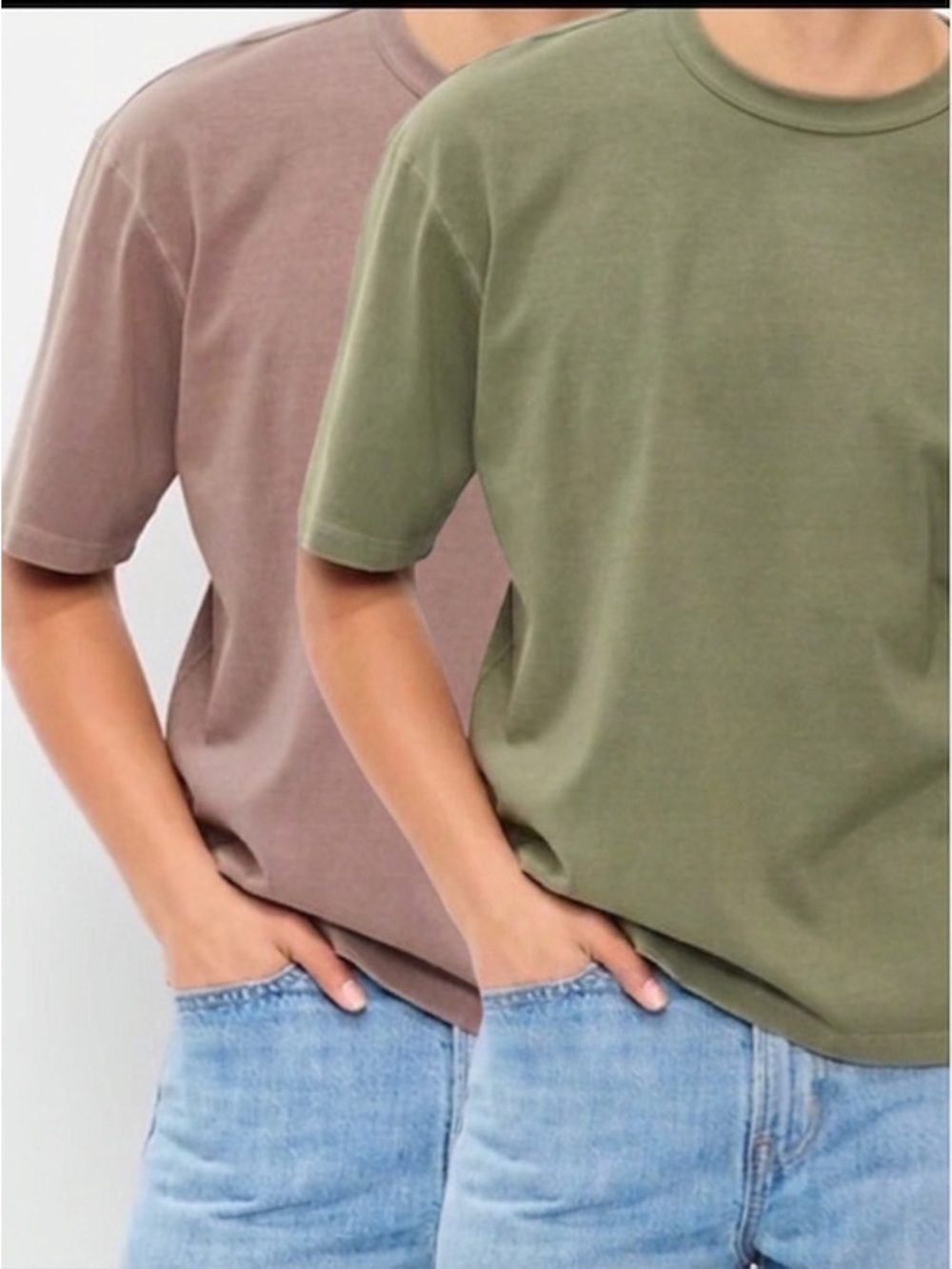 Two Garment-Dyed Cropped T-Shirts